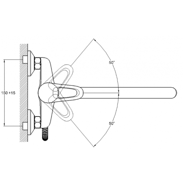 KLO7-B048 Glauf Смеситель для ванны 1 ручк