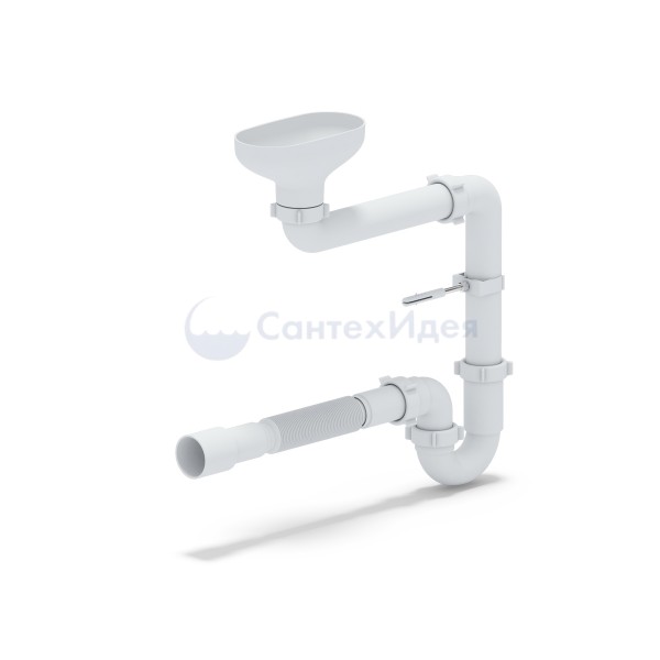 DR5015 Сифон Ани 1 1/2"х40 прям смещ с разр.струи с г/т 40*40/50