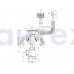 А0146S Сифон Ани Грот 3 1/2"*40 с двумя отводами для стиральной машины, с гибким переливом