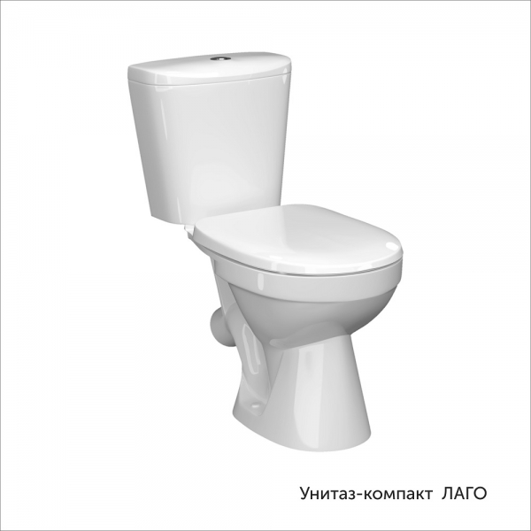 Унитаз-компакт Лаго ЖС Инкоэр-Б1 белый с1 (кос. вып.)
