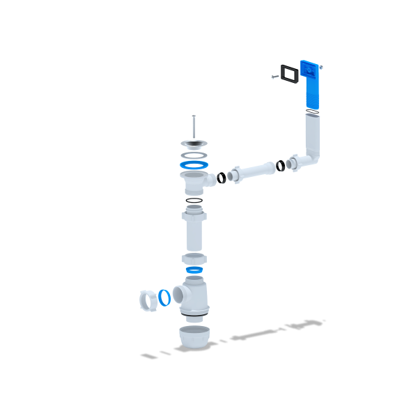 А0140 Сифон Ани Грот 1 1/2"*40 с жестким переливом