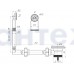 N120 Жесткий перелив Ани для мойки 1 1/2" с круглым вертикальным корпусом