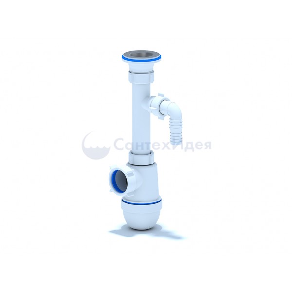 С1300 Сифон Ани 1 1/4"х40 с отв с/м