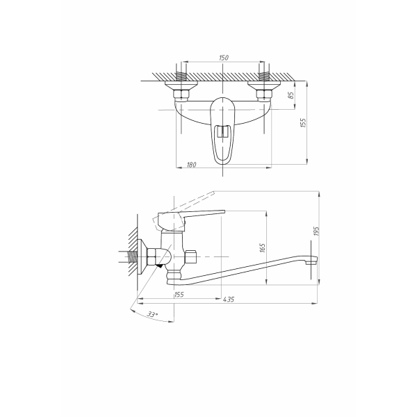 FZs888-B126 Смеситель FAUZT д/ванны