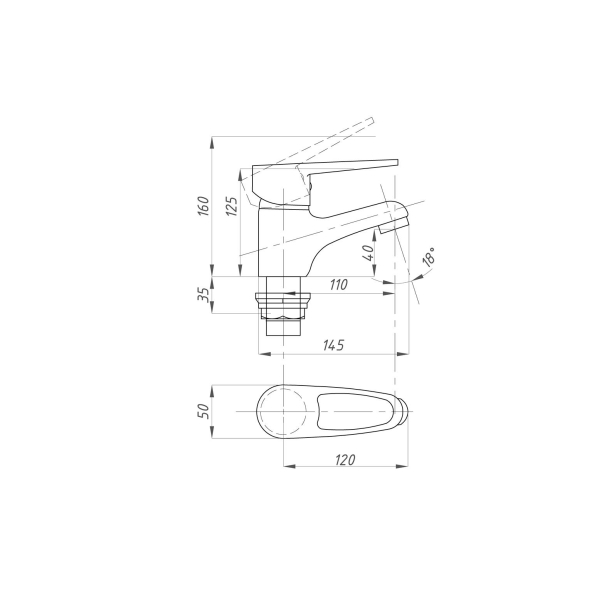 FZs-940-126 Смеситель FAUZT д/умывальника