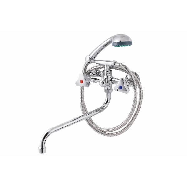 ПСМ-157-К/80 Смеситель д/ванны литой кер шар душ