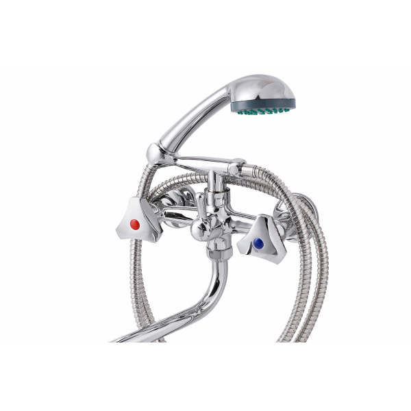 ПСМ-157-К/80 Смеситель д/ванны литой кер шар душ