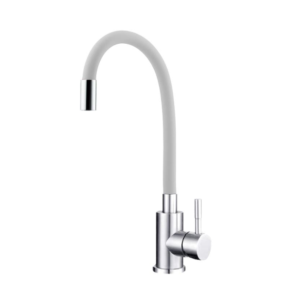 114-W003 TSARSBERG Смеситель д/кухни белый