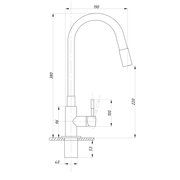 114-W003 TSARSBERG Смеситель д/кухни белый