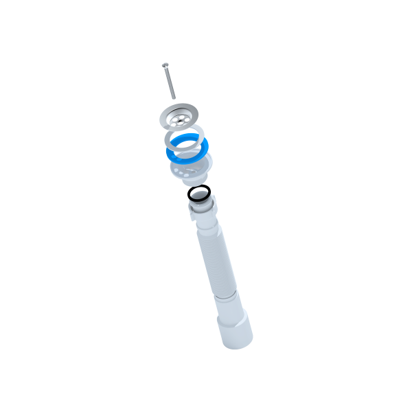 G206 Сифон гофрированный 1 1/4"*40/ 50 (391-801мм)