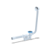 ЕС255S Сифон Ани д/ванны регулируемый с выпуском 1 1/2"*40 с переливом, клик-клак, с гибкой трубой 375*40/50 (сетка)