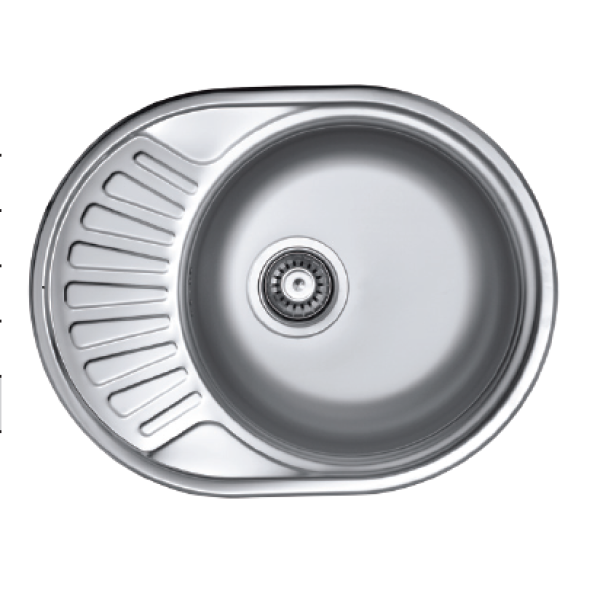 Мойка кух. врезная ЕС-457 45*57 МАЛ ОВАЛ правая чаша