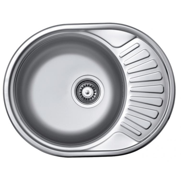 Мойка кух. врезная ЕС-457 45*57 МАЛ ОВАЛ левая чаша