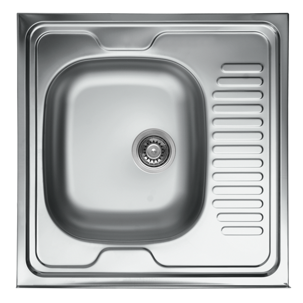 Мойка кух. EC-209М 60*60 левая чаша (нерж. 0,6); 1"1/2