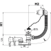 Сифон для ванны, хром A501 Сифон для ванны, хром A501