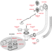 Сифон для ванны, хром A501 Сифон для ванны, хром A501