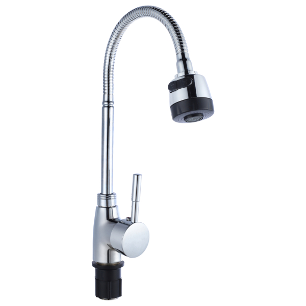 TSB-733-01 TSARSBERG Смеситель д/кухни гибк излив (ручка пластик)