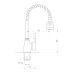 TSB-733-01 TSARSBERG Смеситель д/кухни гибк излив (ручка пластик)