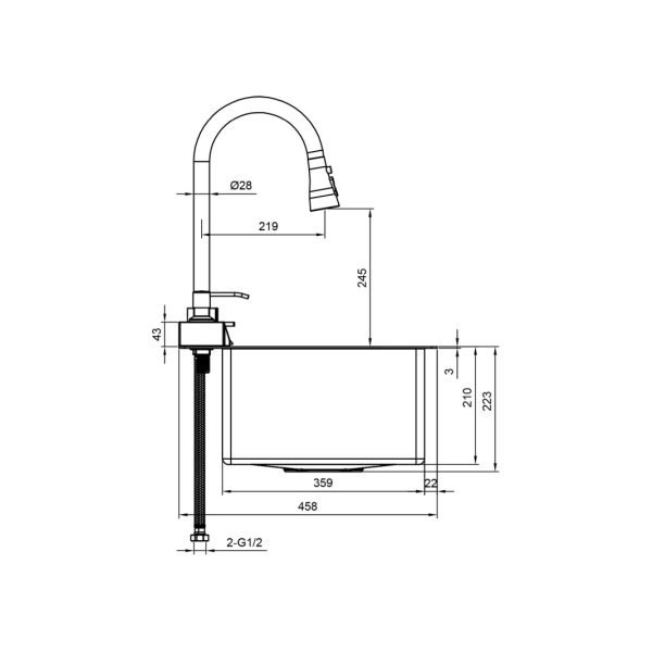 Мойка PSM 9952 GR многофункциональная из нержавеющей стали