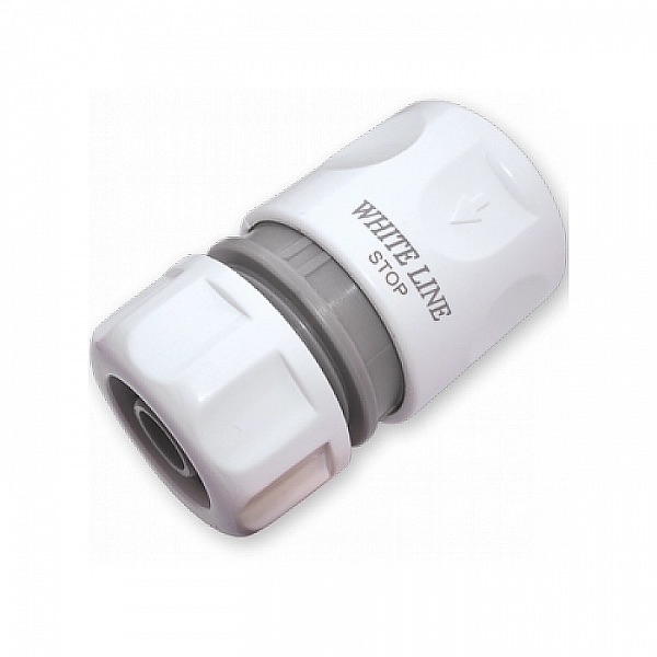 Ф2 Быстросоединитель для шлангов 1/2" и 5/8" со стопом BRADAS White Line