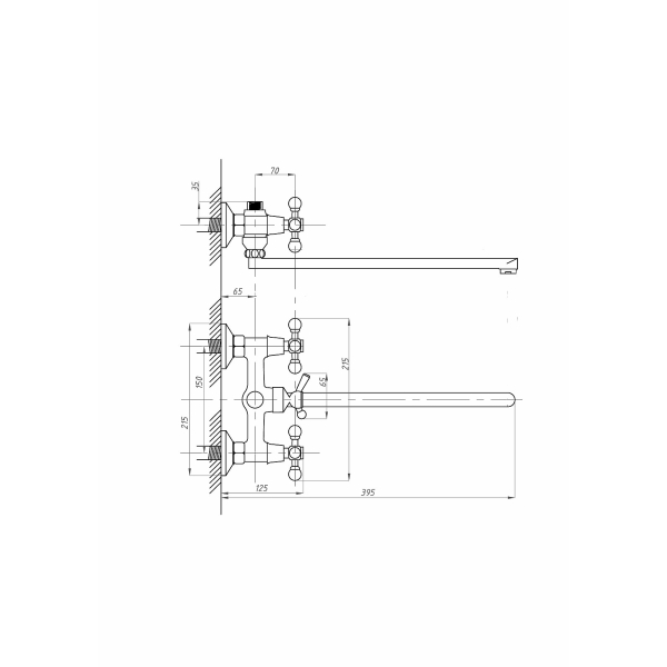 FZs-421-54 Смеситель FAUZT д/ванны с душем FZs-421-54 Смеситель FAUZT д/ванны с душем