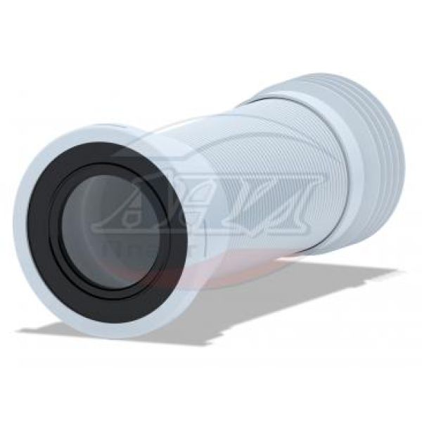 К928 Удлинитель гибкий для унитаза с металической спиралью выпуск 110мм (260-560мм)