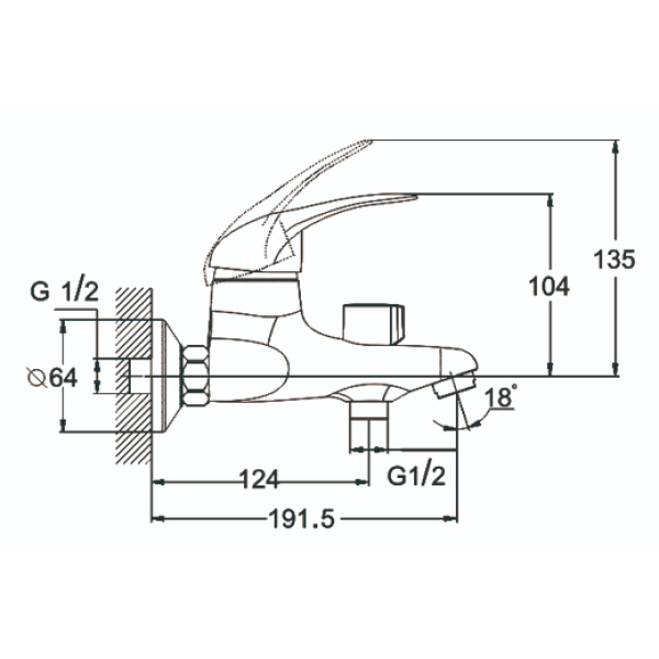 KLO3-A149 Glauf Смеситель для ванны