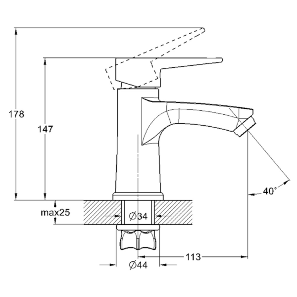 NUD1-A045 Glauf Смеситель для умывальника