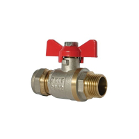 JIF 358 NB Кран шаровый с цангами 1/2 н х 16