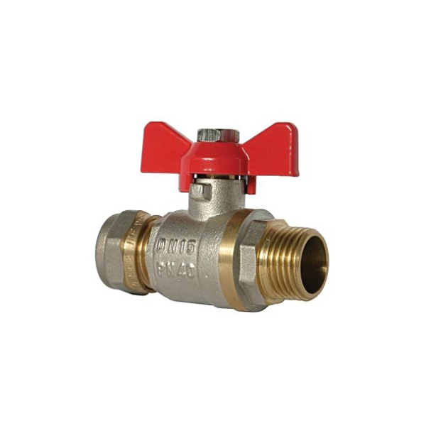 JIF 358 NB Кран шаровый с цангами 1/2 н х 16