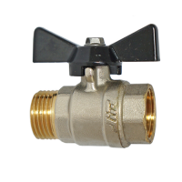 JIF 355 NB Кран шаровой 1", г/ш, бабочка черная ручка