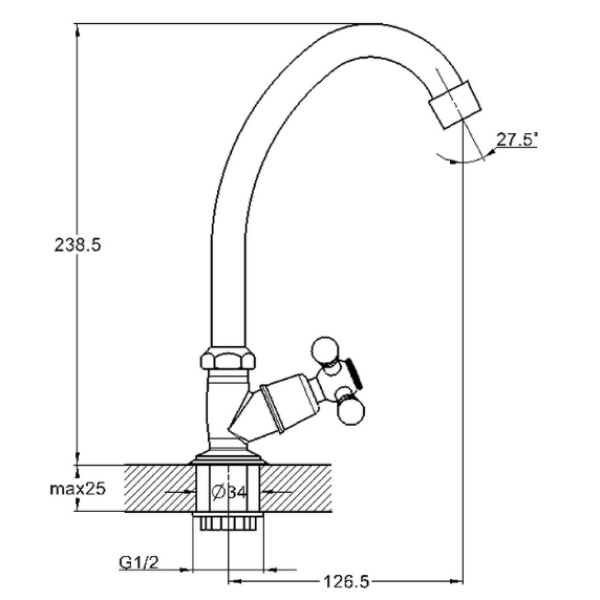 JMX14-A605 Смеситель д/умывальника