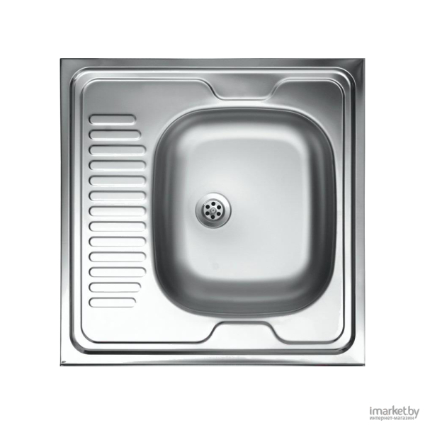 Мойка кух. EC-209М 60*60 правая чаша (нерж. 0,6); 1"1/2