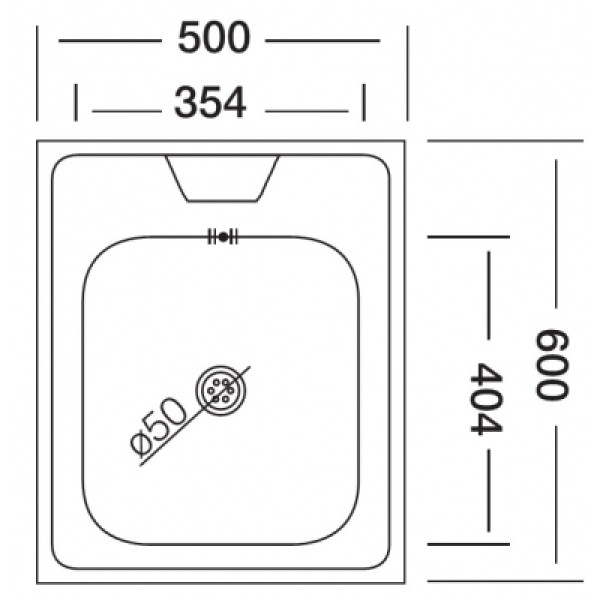 Мойка кухонная S-408 50*60