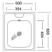 Мойка кухонная S-408 50*60
