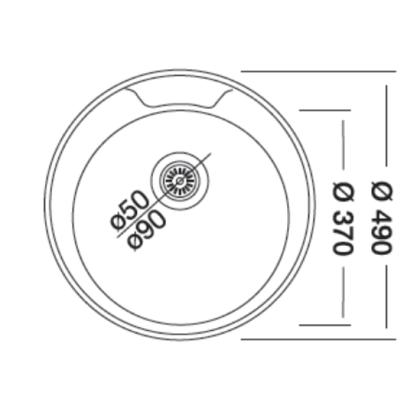 Мойка кух. врезная ЕС-445 D49