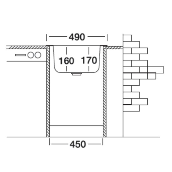 Мойка кух. врезная ЕС-445 D49