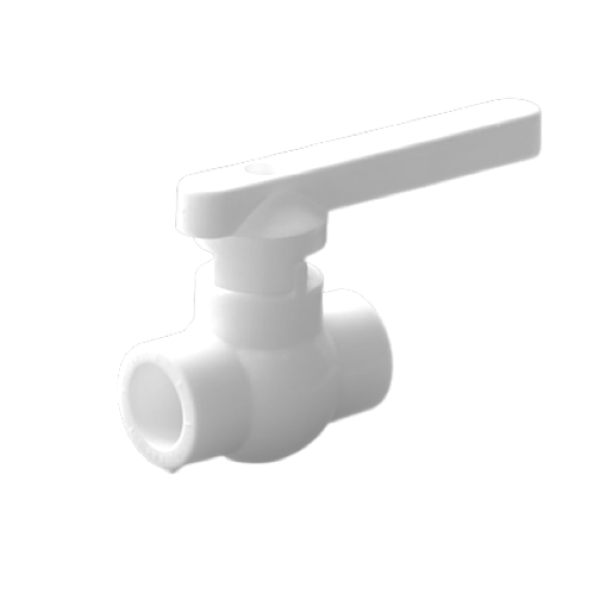 Кран пласт. шаровой полнопрох. 25 PPR (Белый)