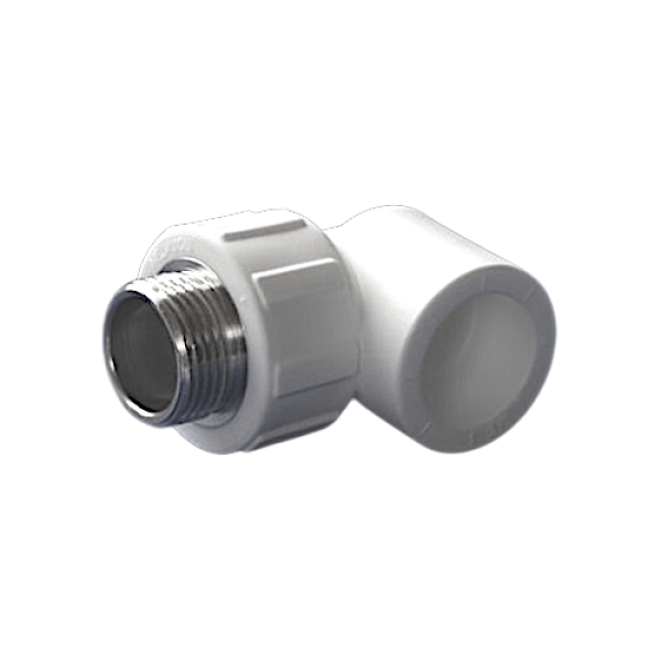 Угольник комб. 20*1/2 с нар. резьбой PPRC (Белый)