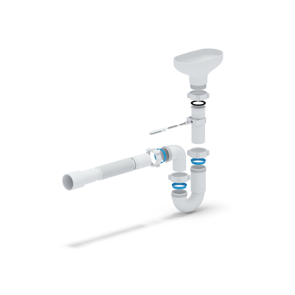 DR0115 Сифон Ани 1 1/2"х40 прям с разр.струи с г/т 40*40/50