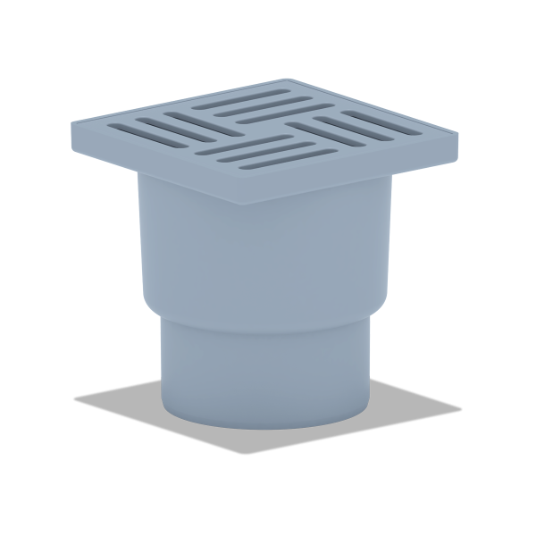 ТА1210 Трап вертик. н/р с вып. 110мм, с пласт. реш. 150*150