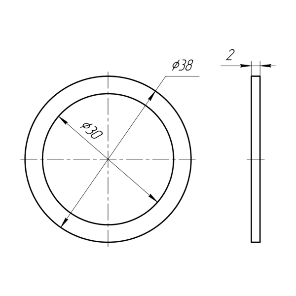 М020 Прокладка плоская 1 1/4" (уп.30шт)