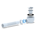 Е415C Сифон Ани для душевого поддона 1 1/2"*50*60 с гибкой трубой 375*40/50 хром