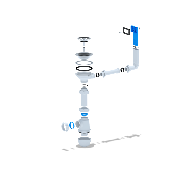 А0145 Сифон Ани Грот 3 1/2"*40 с жестким переливом