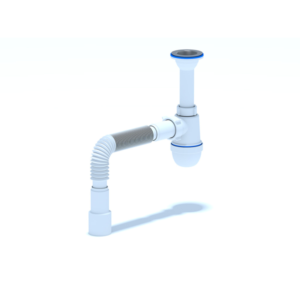 С0515 Сифон Ани 1 1/2"*40 с гибкой трубой 40x40/50