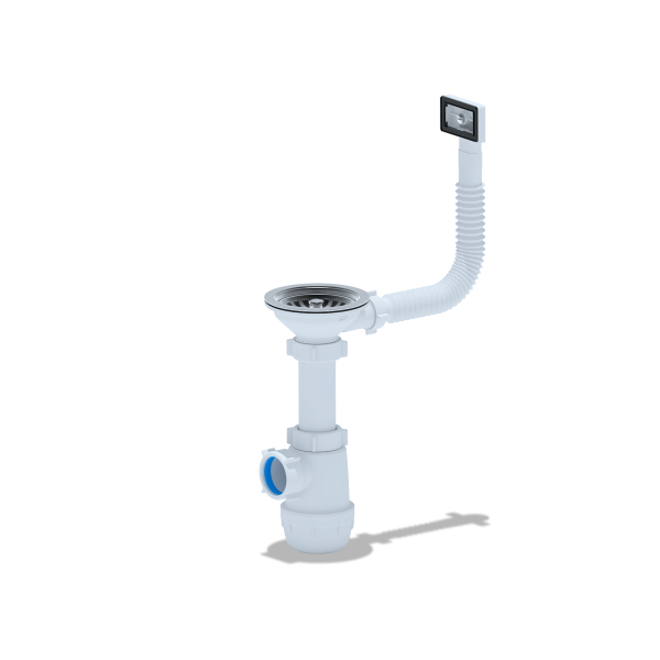 А0145S Сифон АНИ Грот 3 1/2"*40 с гибким переливом
