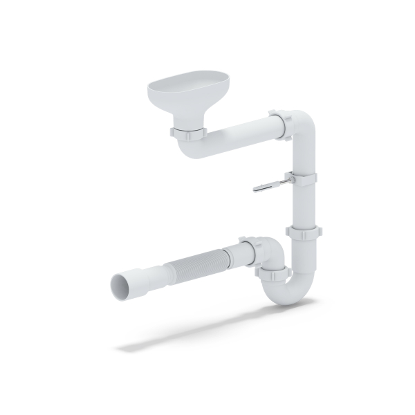 DR5015 Сифон Ани 1 1/2"х40 прям смещ с разр.струи с г/т 40*40/50