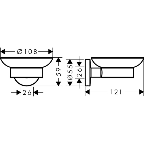 Мыльница Hansgrohe Logis Universal 41715000 Мыльница Hansgrohe Logis Universal 41715000