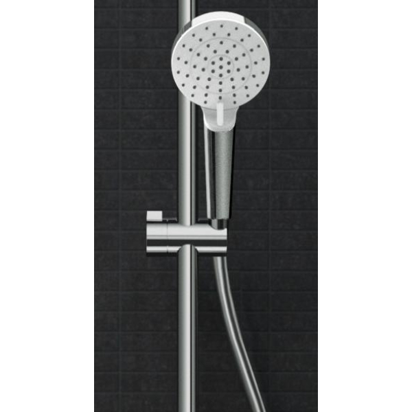 Душевая стойка с тропическим душем Hansgrohe Crometta E Showerpipe 240 1jet 27271000 с термостатом для душа, хром Душевая стойка с тропическим душем Hansgrohe Crometta E Showerpipe 240 1jet 27271000 с термостатом для душа, хром