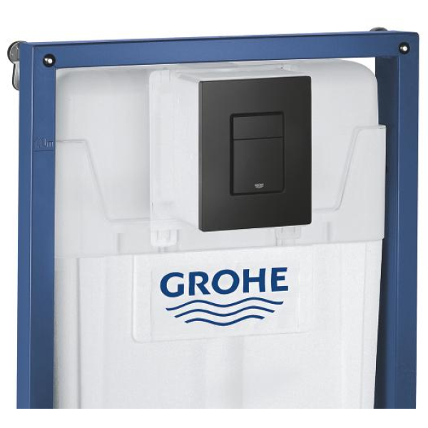 Инсталляция для унитаза Grohe Solido 38811KF0, с кнопкой, черный фантомный